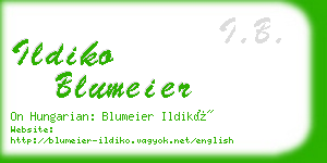 ildiko blumeier business card